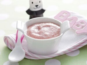 banana and strawberry puree