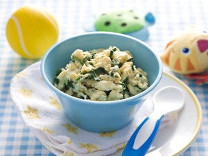 scrambled eggs spinach