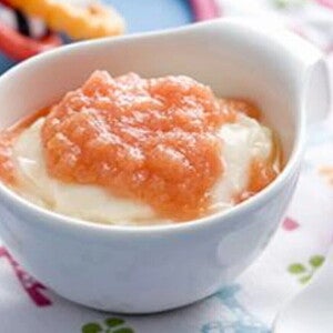 Vanilla Custard with Stewed Fruits or Fruit Mash