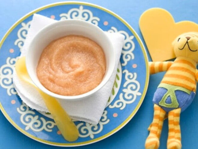 Strawberry and Apple Puree with Polenta